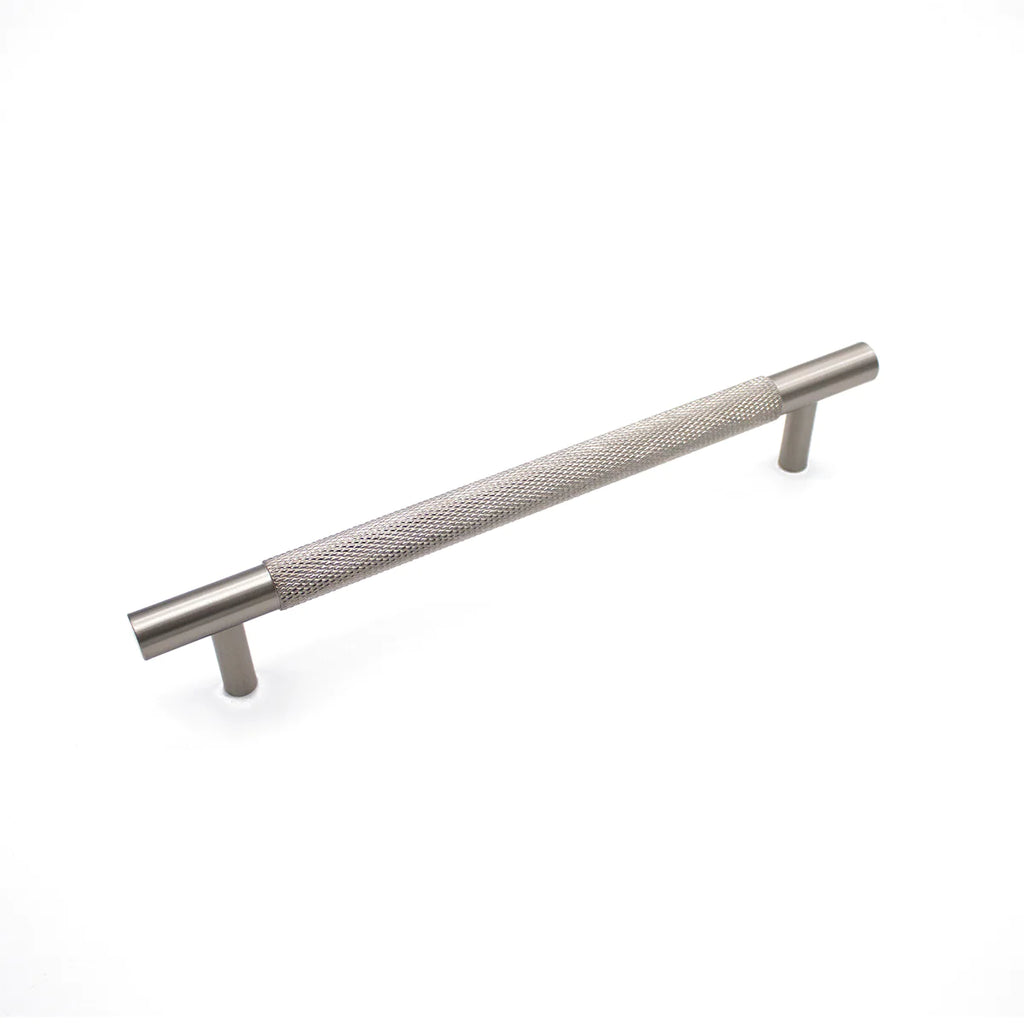 Manovella Brushed Nickel Knurled Drawer Pull - Charmian