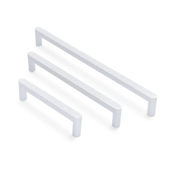 Manovella Straight Profile Cabinet Pull - Clio - White