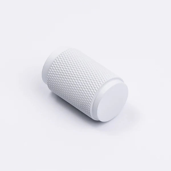 Manovella Knurled Cabinet Knob - Helena - White