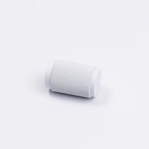 Manovella Knurled Cabinet Knob - Helena - White