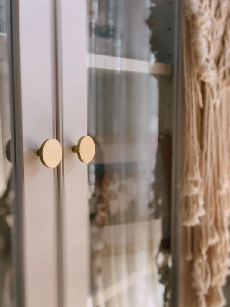 Manovella Round Profile Cabinet Knob - Olivia - Brushed Brass