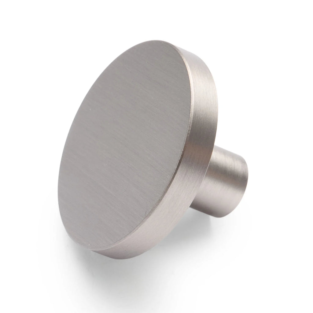 Manovella Round Profile Cabinet Knob - Olivia - Brushed Nickel