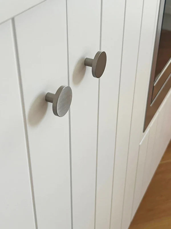 Manovella Round Profile Cabinet Knob - Olivia - Brushed Nickel