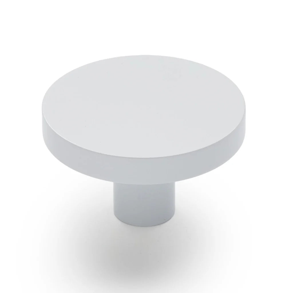 Manovella Round Profile Cabinet Knob - Olivia - White