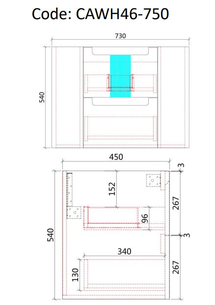 Aulic Curva Wall Hung Vanity