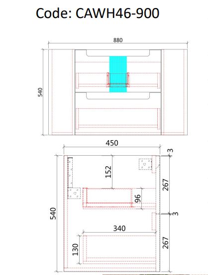 Aulic Curva Wall Hung Vanity
