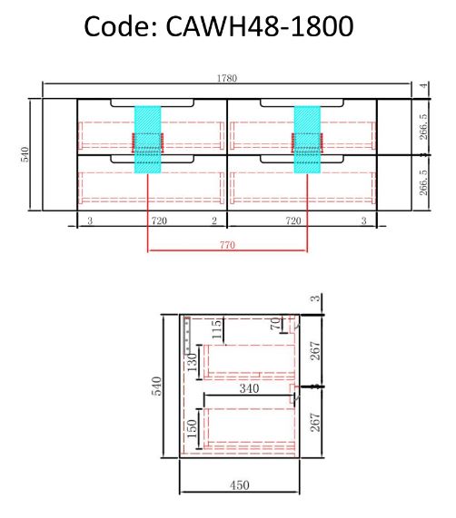 Aulic Briony Wall Hung Vanity