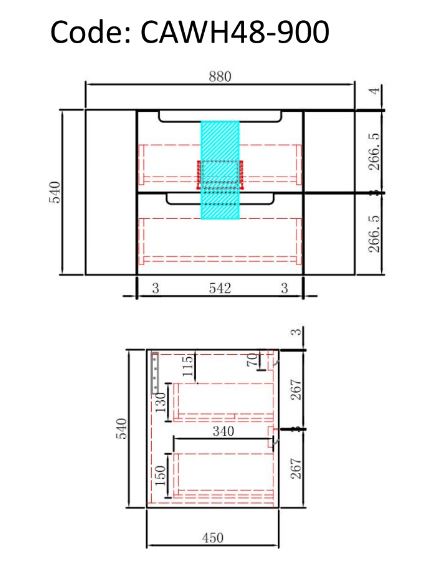 Aulic Briony Wall Hung Vanity