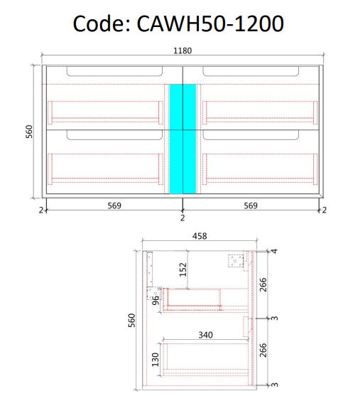 Aulic Flauto Wall Hung Vanity