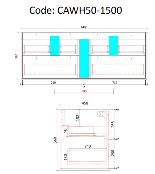 Aulic Flauto Wall Hung Vanity