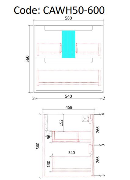 Aulic Flauto Wall Hung Vanity