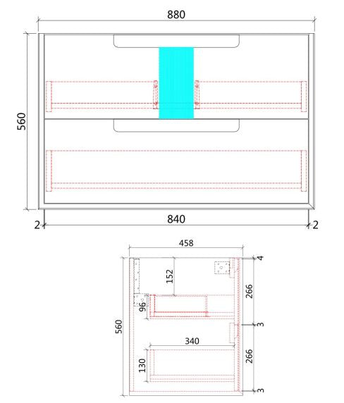 Aulic Flauto Wall Hung Vanity