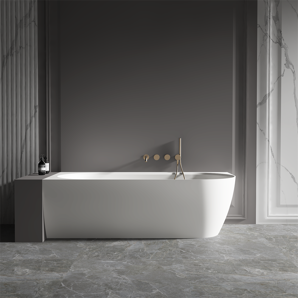Kaskade Cleo 1520 Corner Back To Wall Left Hand with Overflow - Matte White