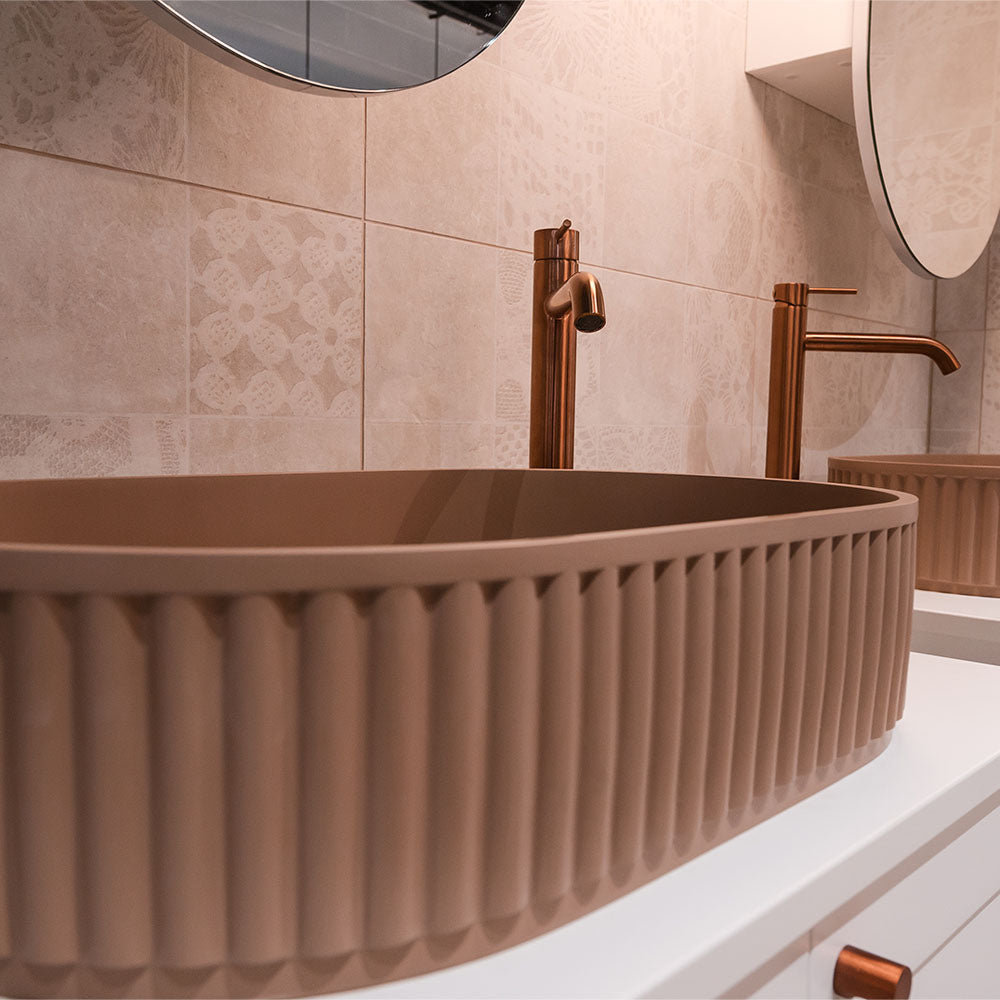 Fienza Minka Pill Solid Surface Above Counter Basin - Dusk
