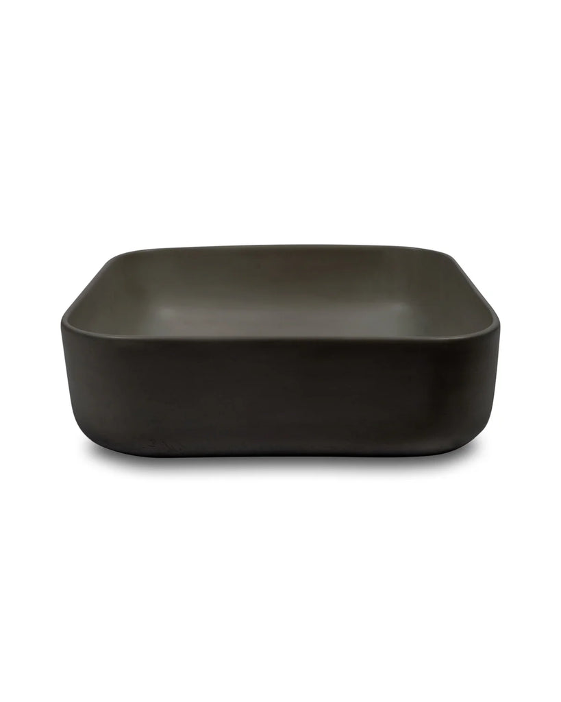 Nood Co Cube Basin Wall Hung - Charcoal