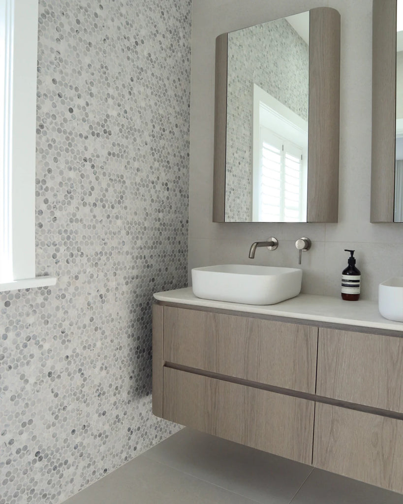 Nood Co Cube Basin Wall Hung - Ivory