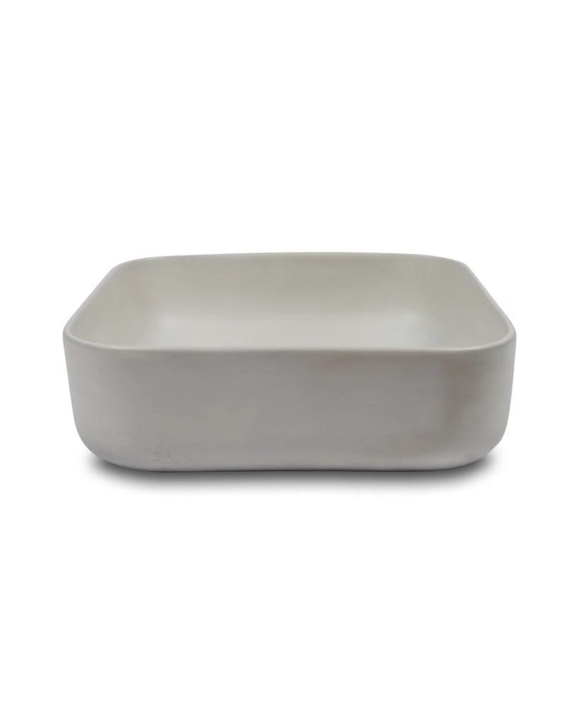Nood Co Cube Basin Wall Hung - Sky Grey