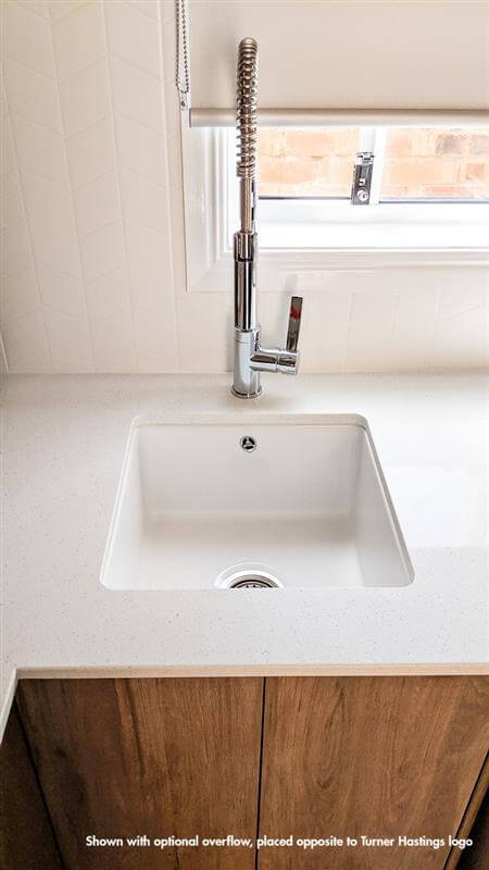Turner Hastings Cuisine 46x46 Inset / Undermount Fireclay Sink - Matte White