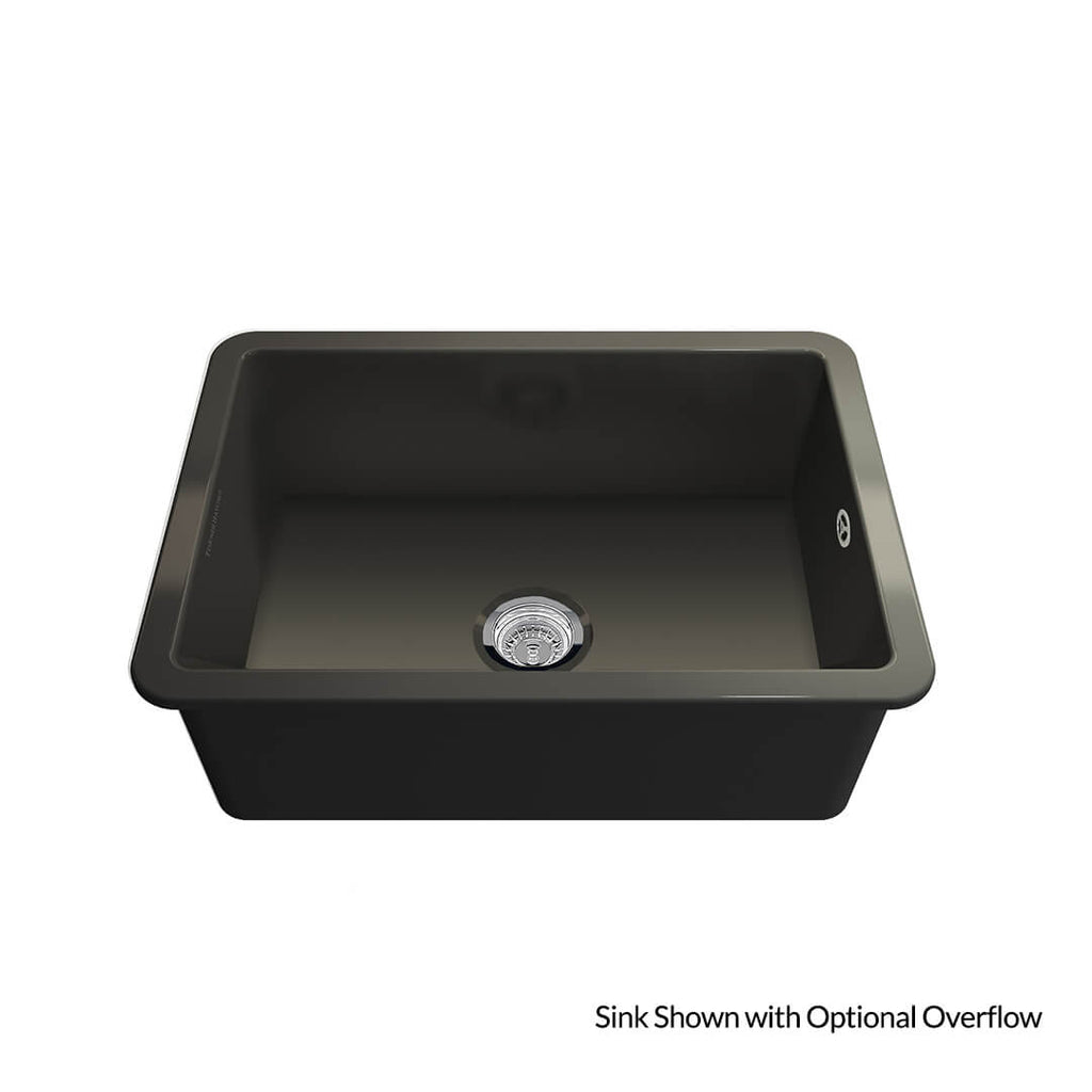 Turner Hastings Cuisine 68x48 Inset / Undermount Fireclay Sink - Matte Black