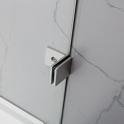 Covey Fixed Panel Over Bathtub Shower Screen - Brushed Nickel