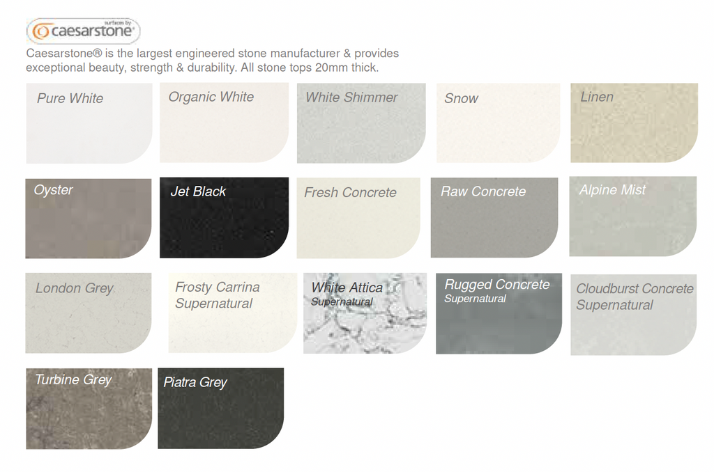 Rifco Contour Supreme Vanity with Caesarstone and Basin