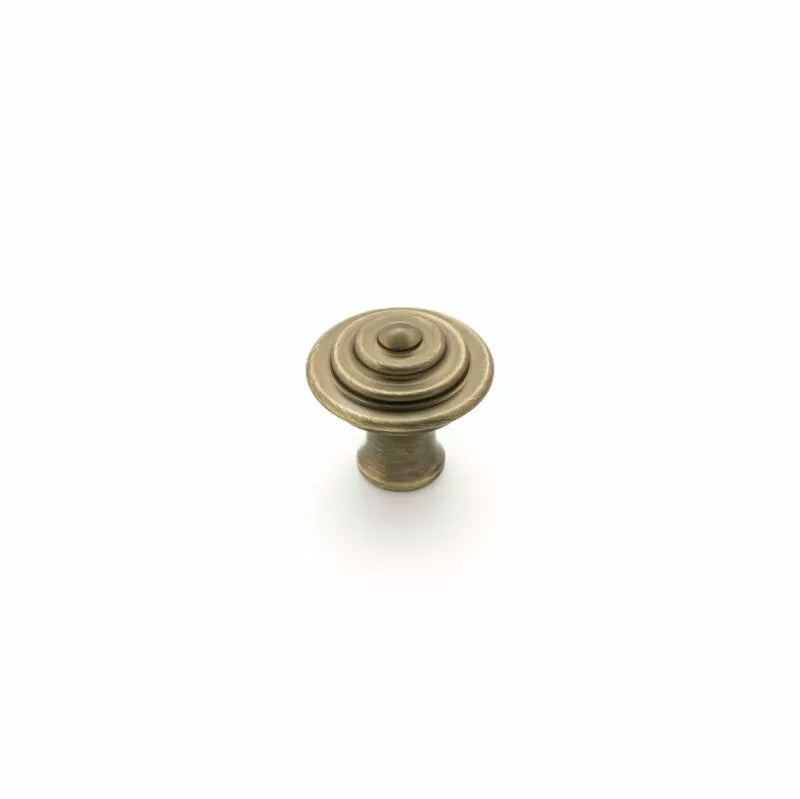 Castella Heritage Bentleigh Knob – Brushed Antique Brass