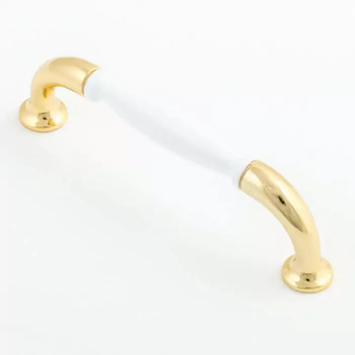 Castella Sovereign Handle – Polished Gold/White Porcelain