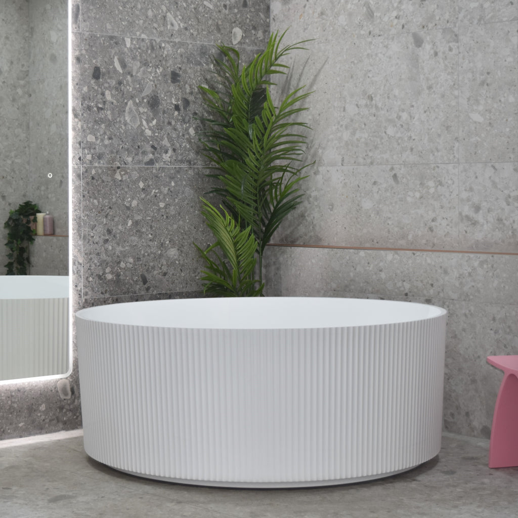 Sunshine Groove Round Freestanding Bathtub
