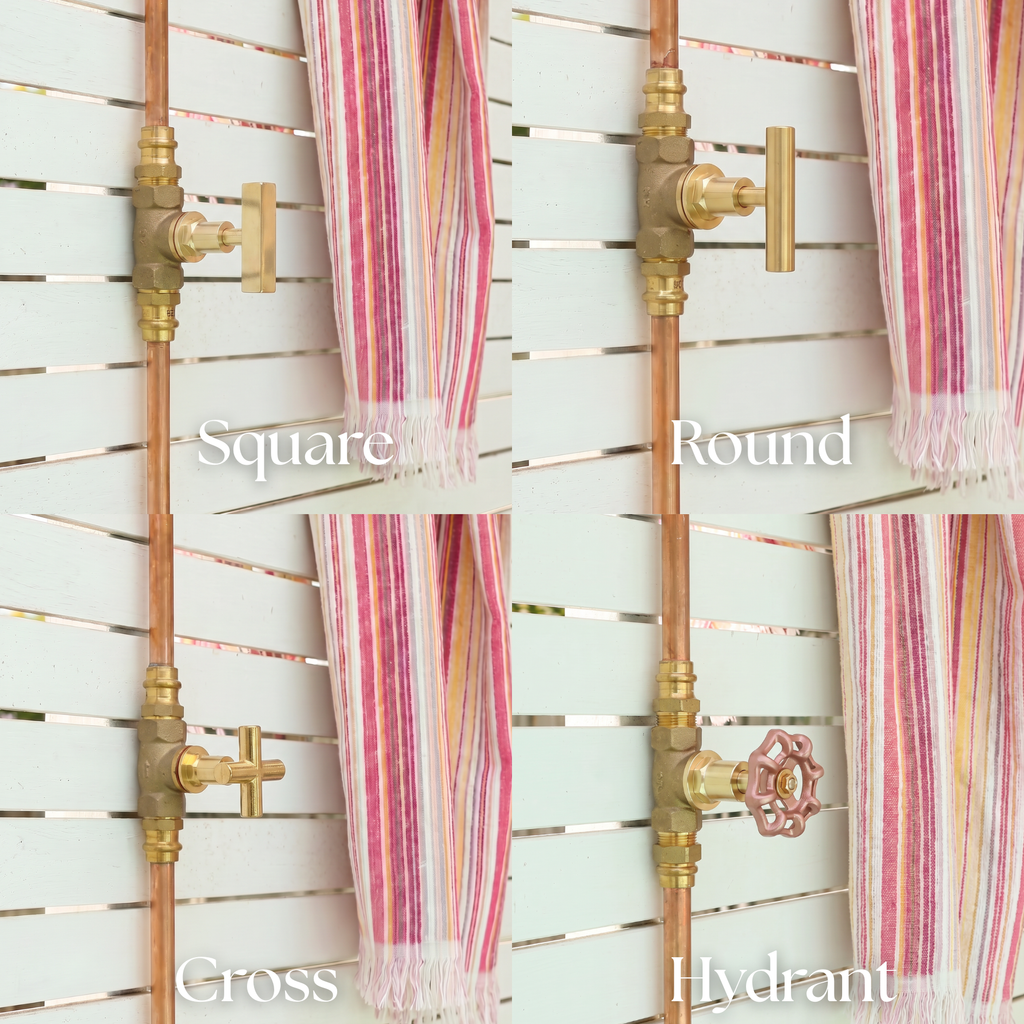Haven 150mm Brass Copper Outdoor Shower Head Set
