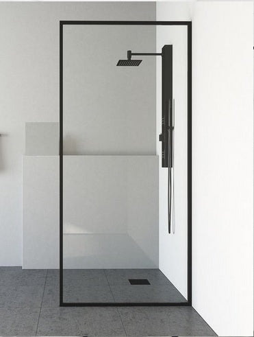 Covey Walk In Fixed Panel - Black