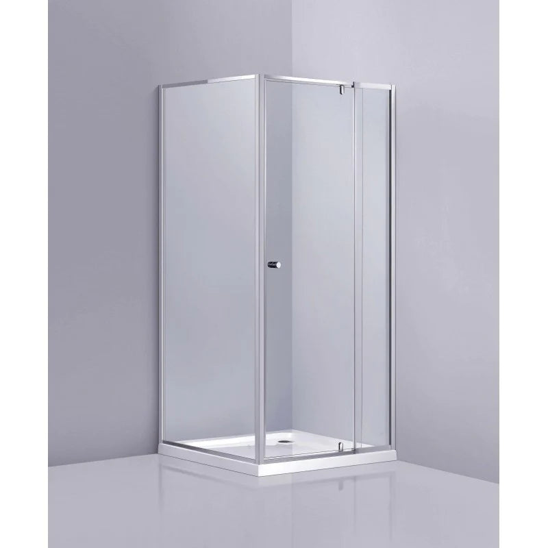 Covey Semi-Framed Adjustable Shower Screen 700 - 1470 x (900/1000) - Chrome