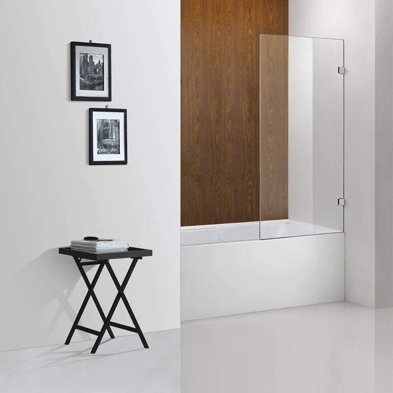 Covey Fixed Panel Over Bathtub Shower Screen - Chrome