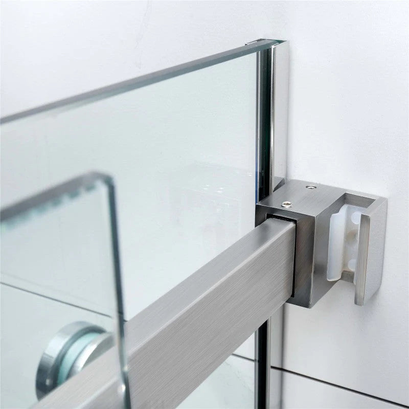 Covey Frameless Adjustable Over Bath Wall to Wall Sliding Shower Screen