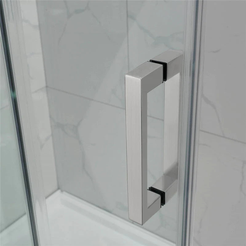 Covey Frameless Adjustable Over Bath Wall to Wall Sliding Shower Screen