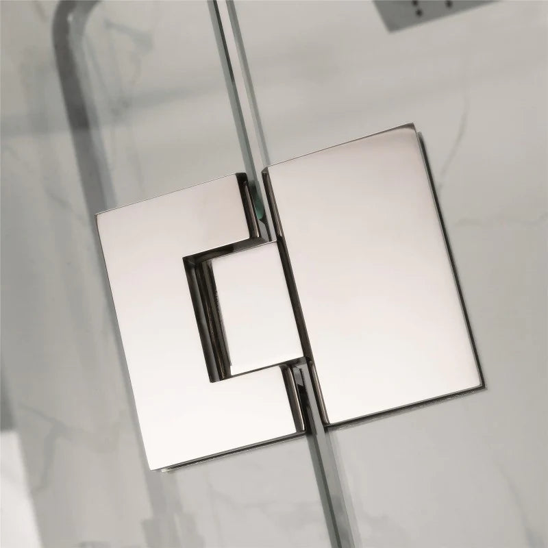 Covey Frameless Wall to Wall Shower Screen - Chrome