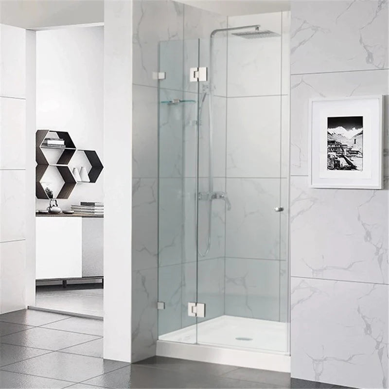 Covey Frameless Wall to Wall Shower Screen - Chrome