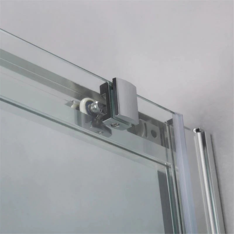 Covey Semi Frameless Wall to Wall Sliding Shower Screen - Chrome