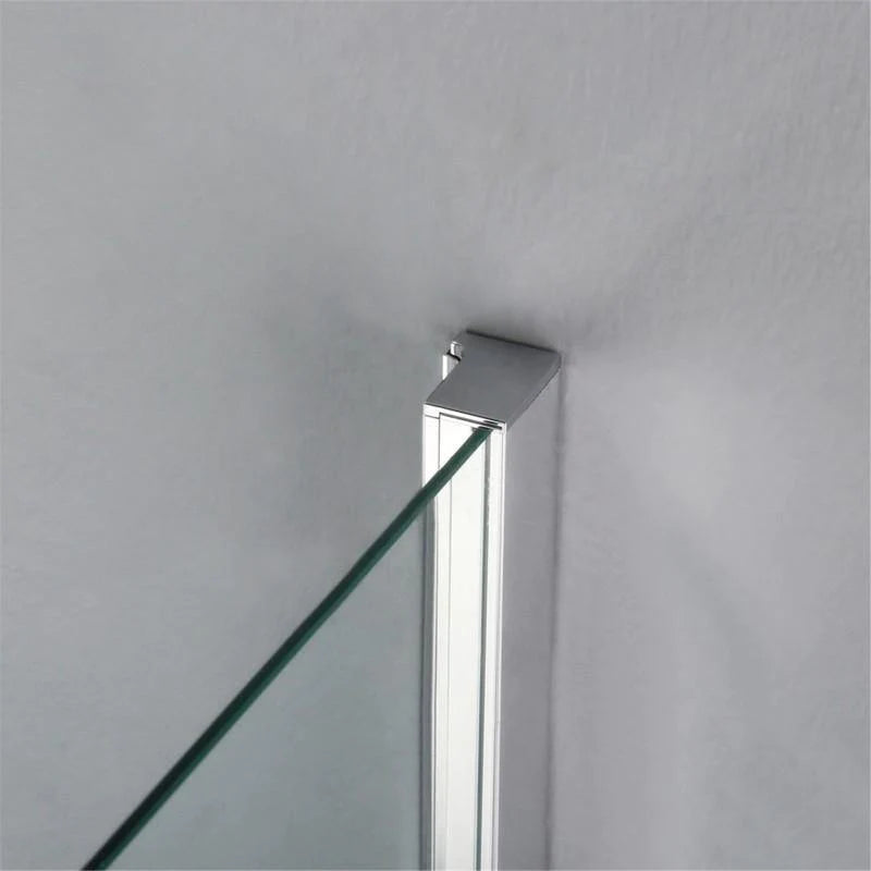 Covey Semi Frameless Wall to Wall Sliding Shower Screen - Chrome