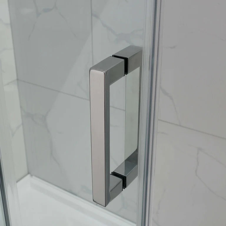 Covey Square Frameless Sliding Adjustable Shower Screen - Chrome
