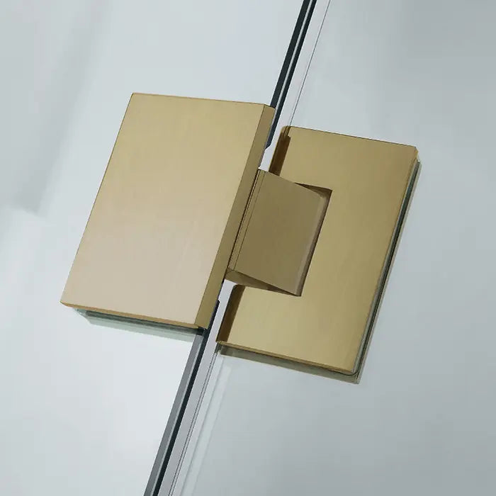 Covey Diamond Frameless Shower Screen - Brushed Gold