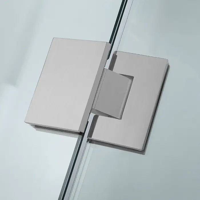 Covey Diamond Frameless Shower Screen - Brushed Nickel