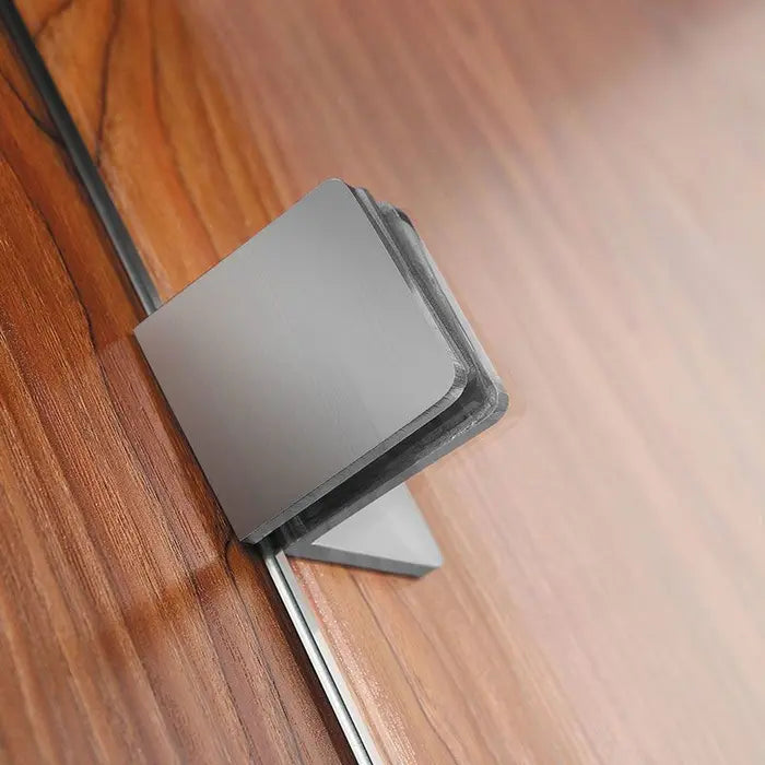 Covey Frameless Fixed Panel Shower Screen - Brushed Nickel