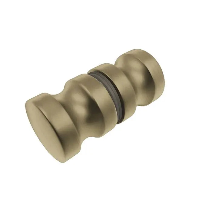 Covey Frameless Fixed & Swing Bathtub Shower Screen Tempered Glass Panel - Brushed Gold