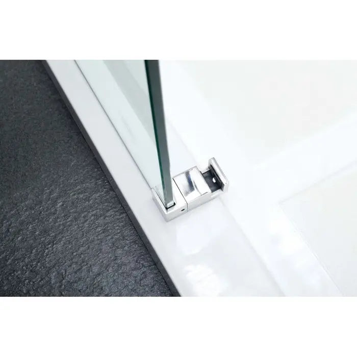 Covey Square Frameless Adjustable Wall to Wall Sliding Shower Screen - Chrome