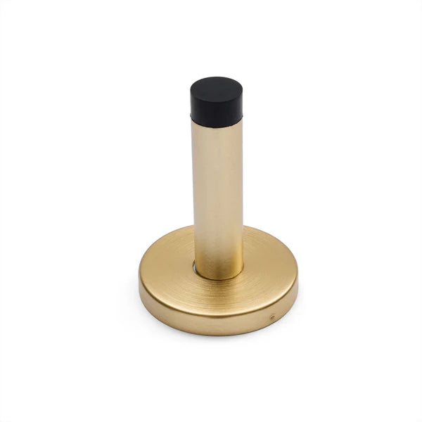 Manovella Wall Mounted Straight Door Stop - Satin Brass