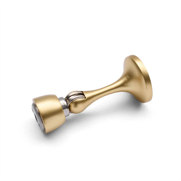 Manovella Magnetic Door Stop - Satin Brass