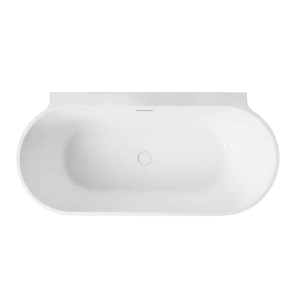 Decina Aurora back to Wall Freestanding Bath - Matte White