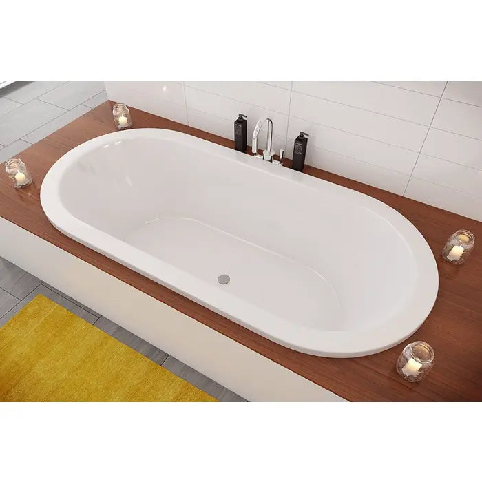 Decina Caval Inset Island Bath 1800mm - Gloss White