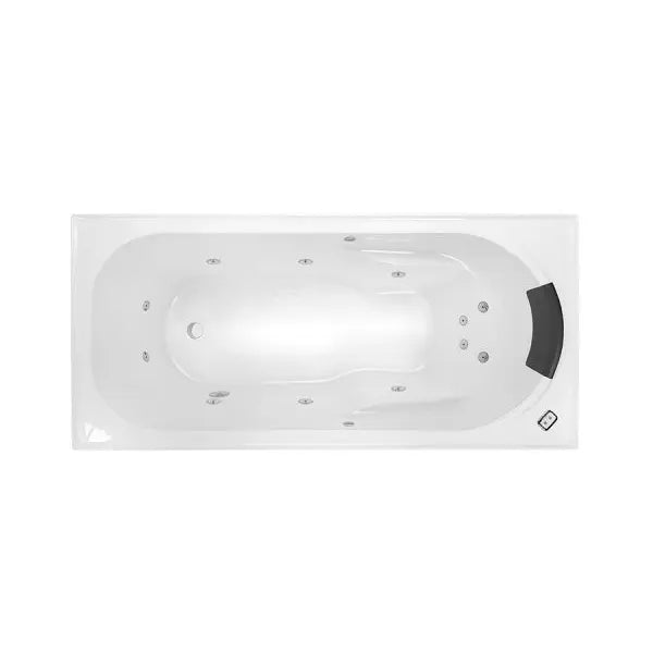 Decina Modena Contour 12 Jet Inset Spa Bath 1515/1635/1785mm - Gloss W ...