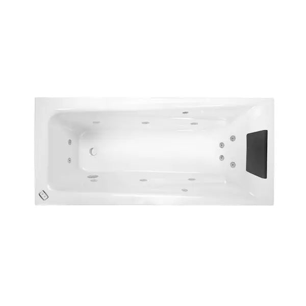Decina Novara Contour 12 Jet Inset Bath 1525/1653/1665mm - Gloss White